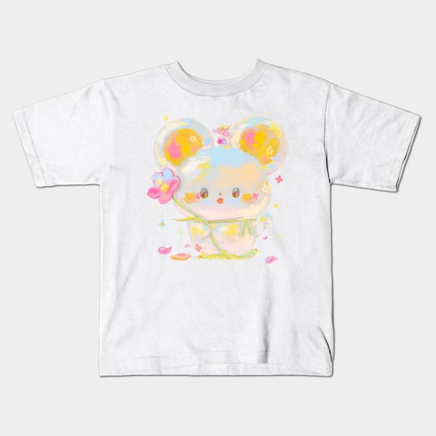 Spring Mouse Kids T-Shirt by happyyu